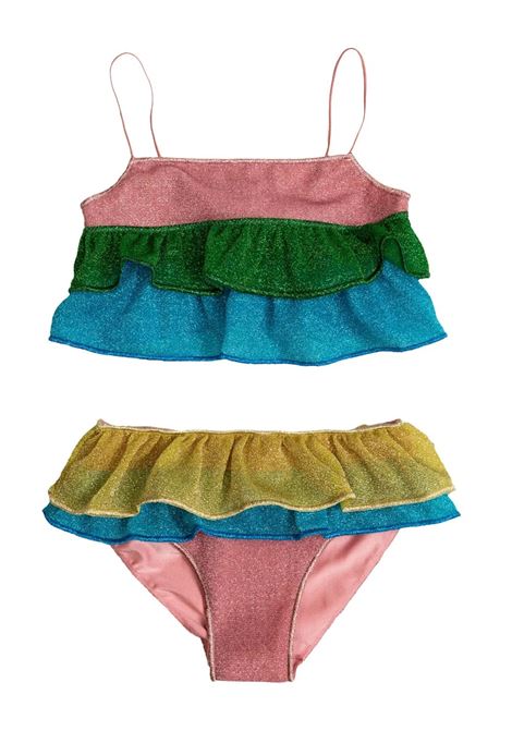 Bikini Lumiere Multi Volant Multicolor Stripes OSEREE KIDS | LES250 G-LUREXMULTICOLOR